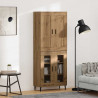 Highboard 2 pcs Dąb rzemieślniczy Materiał drewnopochodny