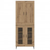 Highboard 2 pcs Dąb rzemieślniczy Materiał drewnopochodny