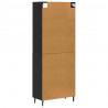 Highboard 2 pcs Czarny Dąb Materiał drewnopochodny
