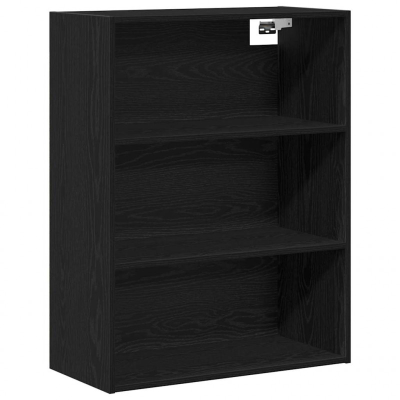 Highboard Czarny Dąb 69,5 x 34 x 180 cm Materiał drewnopochodny