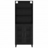 Highboard Czarny Dąb 69,5 x 34 x 180 cm Materiał drewnopochodny