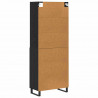 Highboard Czarny Dąb 69,5 x 34 x 180 cm Materiał drewnopochodny