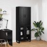 Highboard Czarny Dąb 69,5 x 34 x 180 cm Materiał drewnopochodny
