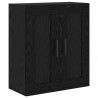 Highboard Czarny Dąb 69,5 x 34 x 180 cm Materiał drewnopochodny