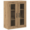 Highboard 2 pcs Dąb rzemieślniczy Drewno inżynieryjne i szkło