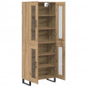 Highboard 2 pcs Dąb rzemieślniczy Drewno inżynieryjne i szkło