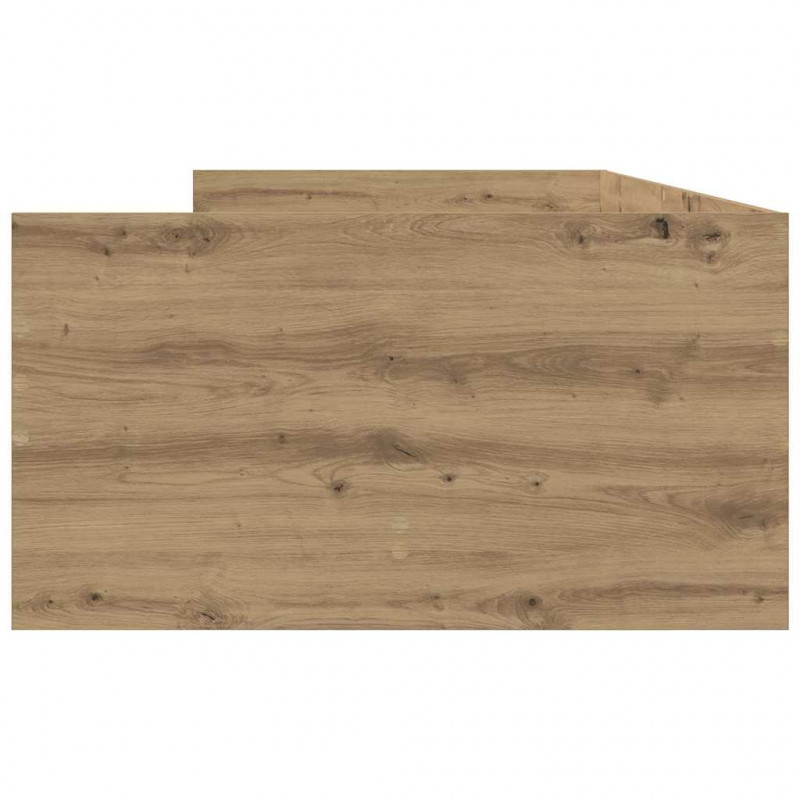 Ramka łóżka Dąb rzemieślniczy 100 x 200 cm Lite drewno sosnowe
