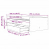 Ramka łóżka Dąb rzemieślniczy 100 x 200 cm Lite drewno sosnowe