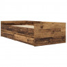 Ramka łóżka Stare drewno 90 x 190 cm Lite drewno sosnowe