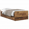 Ramka łóżka Stare drewno 90 x 190 cm Lite drewno sosnowe