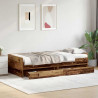Ramka łóżka Stare drewno 90 x 190 cm Lite drewno sosnowe