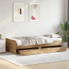 Ramka łóżka Dąb rzemieślniczy 90 x 190 cm Lite drewno sosnowe