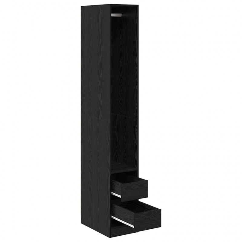 Garderoba Czarny Dąb 50 x 30 x 200 cm Materiał drewnopochodny