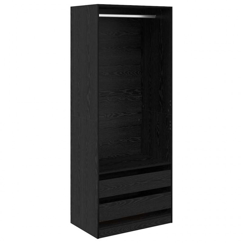 Garderoba Czarny Dąb 80 x 50 x 200 cm Materiał drewnopochodny