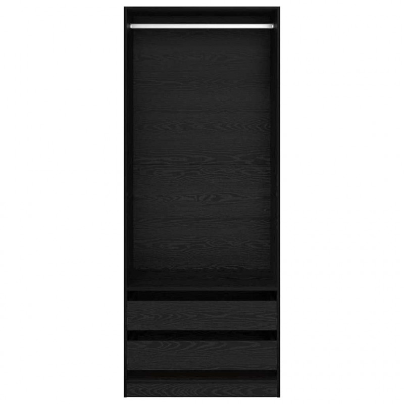 Garderoba Czarny Dąb 80 x 50 x 200 cm Materiał drewnopochodny
