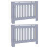 Pokrywa Grzejnika 2 pcs Szary 112 x 19 x 81,5 cm