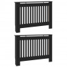 Pokrywa Grzejnika 2 pcs Czarny 112 x 19 x 81,5 cm