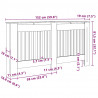 Pokrywa Grzejnika 2 pcs Szary 152 x 19 x 81,5 cm
