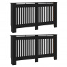 Pokrywa Grzejnika 2 pcs Czarny 152 x 19 x 81,5 cm