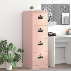 Szafka na dokumenty z szufladą 2 pcs Różowy 44 x 50 x 139 cm