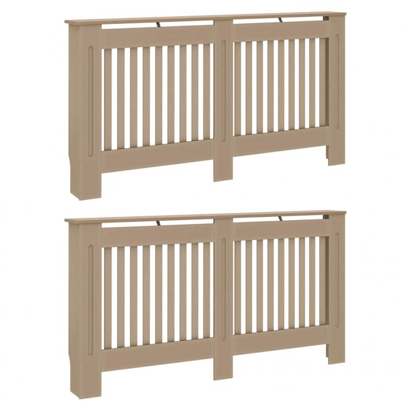 Pokrywa Grzejnika 2 pcs Naturalny 152 x 19 x 81,5 cm