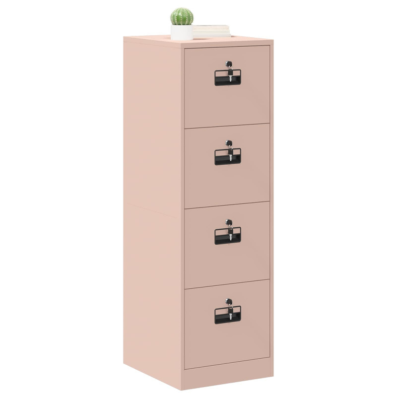 Szafka na dokumenty z szufladą 2 pcs Różowy 44 x 50 x 139 cm
