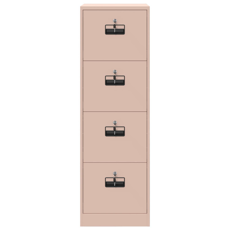 Szafka na dokumenty z szufladą 2 pcs Różowy 44 x 50 x 139 cm