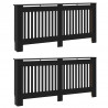 Pokrywa Grzejnika 2 pcs Czarny 172 x 19 x 81,5cm