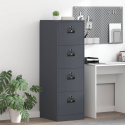 Szafka na dokumenty z szufladą 2 pcs Antracyt 44 x 50 x 139 cm