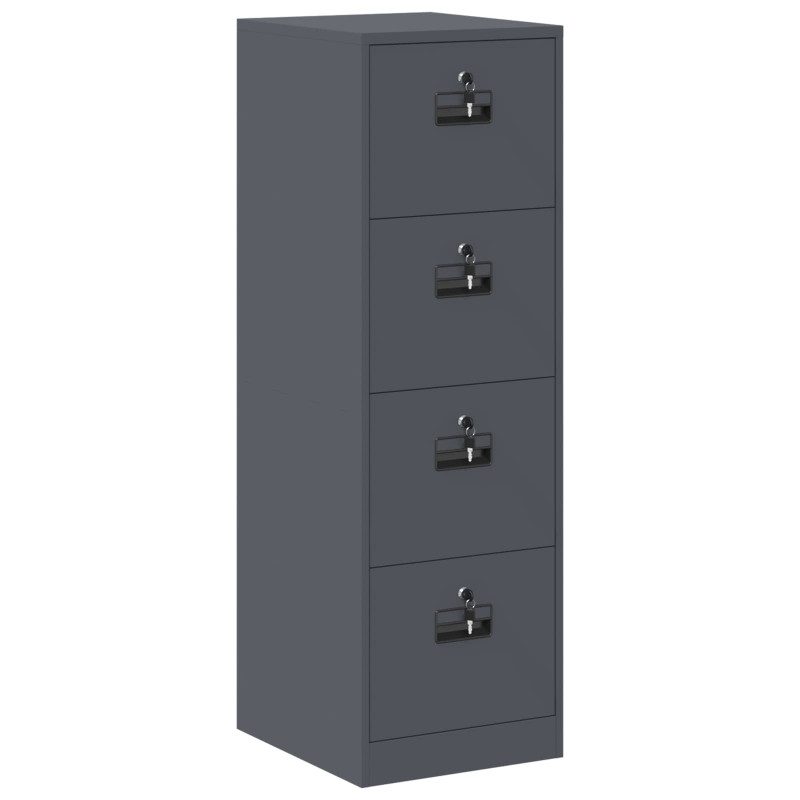 Szafka na dokumenty z szufladą 2 pcs Antracyt 44 x 50 x 139 cm
