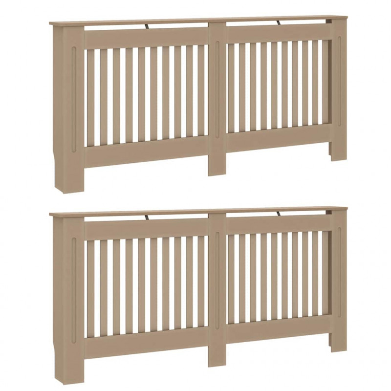 Pokrywa Grzejnika 2 pcs Naturalny 172 x 19 x 81,5cm
