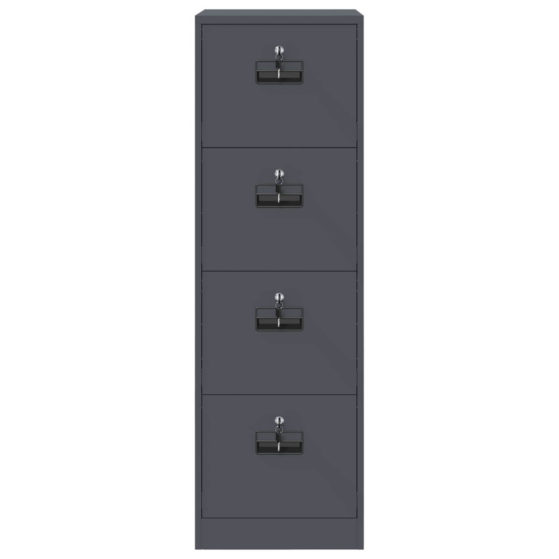 Szafka na dokumenty z szufladą 2 pcs Antracyt 44 x 50 x 139 cm