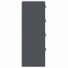 Szafka na dokumenty z szufladą 2 pcs Antracyt 44 x 50 x 139 cm