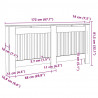 Pokrywa Grzejnika 2 pcs Naturalny 172 x 19 x 81,5cm