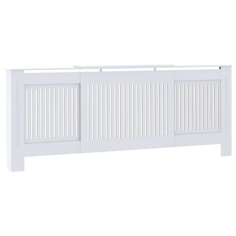 Pokrywa Grzejnika 2 pcs Biały 205 x 20,5 x 81,5 cm