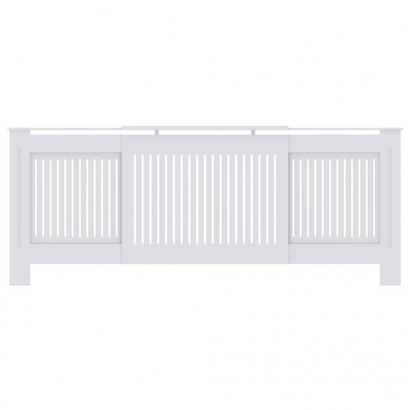 Pokrywa Grzejnika 2 pcs Biały 205 x 20,5 x 81,5 cm