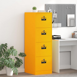 Szafka na dokumenty 2 pcs Musztardowy Żółty 44 x 50 x 139 cm