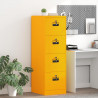 Szafka na dokumenty 2 pcs Musztardowy Żółty 44 x 50 x 139 cm