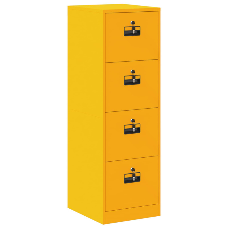 Szafka na dokumenty 2 pcs Musztardowy Żółty 44 x 50 x 139 cm