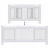 Pokrywa Grzejnika 2 pcs Biały 205 x 20,5 x 81,5 cm