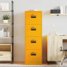 Szafka na dokumenty 2 pcs Musztardowy Żółty 44 x 50 x 139 cm