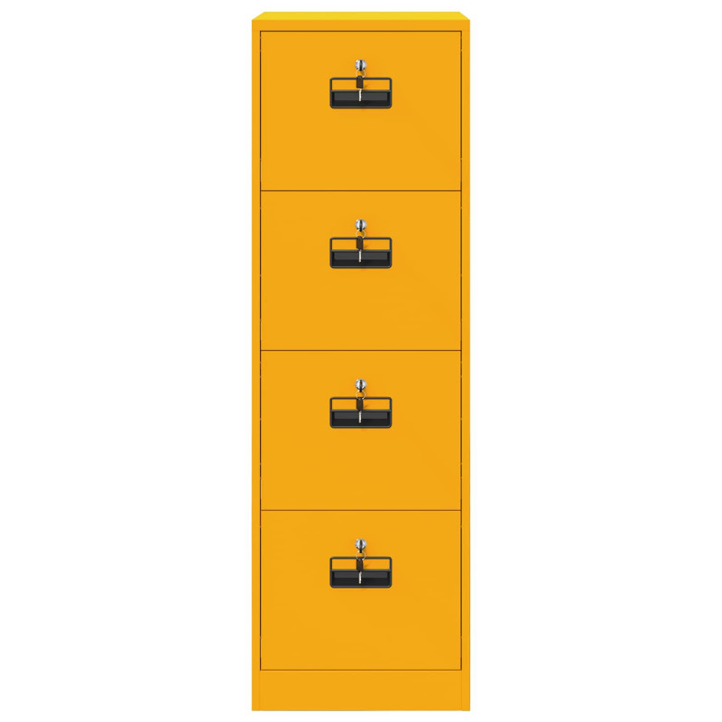 Szafka na dokumenty 2 pcs Musztardowy Żółty 44 x 50 x 139 cm