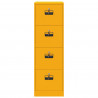 Szafka na dokumenty 2 pcs Musztardowy Żółty 44 x 50 x 139 cm