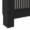 Pokrywa Grzejnika 2 pcs Czarny 205 x 20,5 x 81,5 cm
