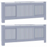 Pokrywa Grzejnika 2 pcs Szary 205 x 20,5 x 81,5 cm