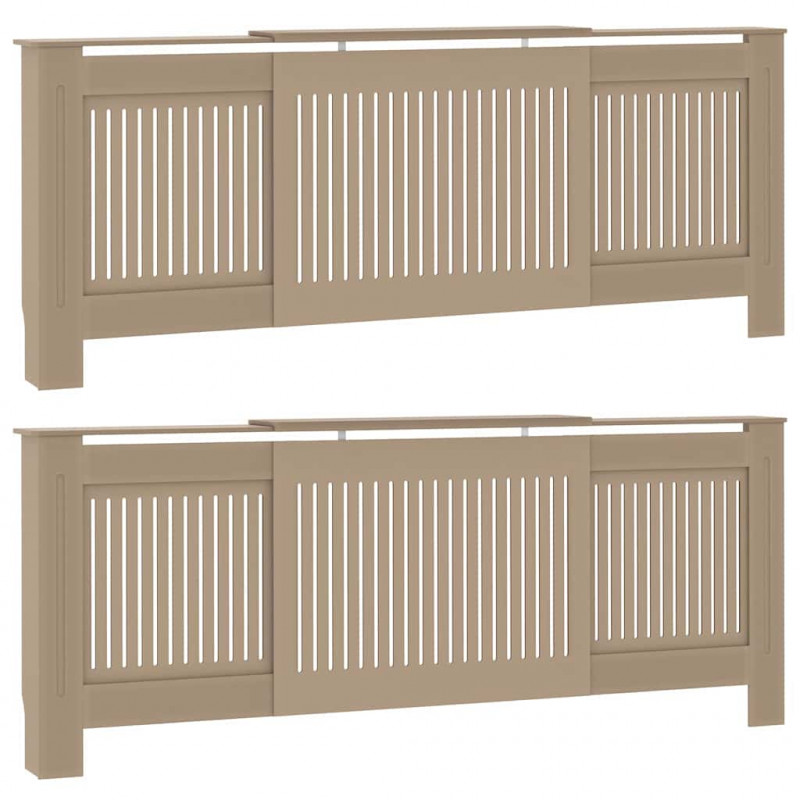 Pokrywa Grzejnika 2 pcs Naturalny 205 x 20,5 x 81,5 cm