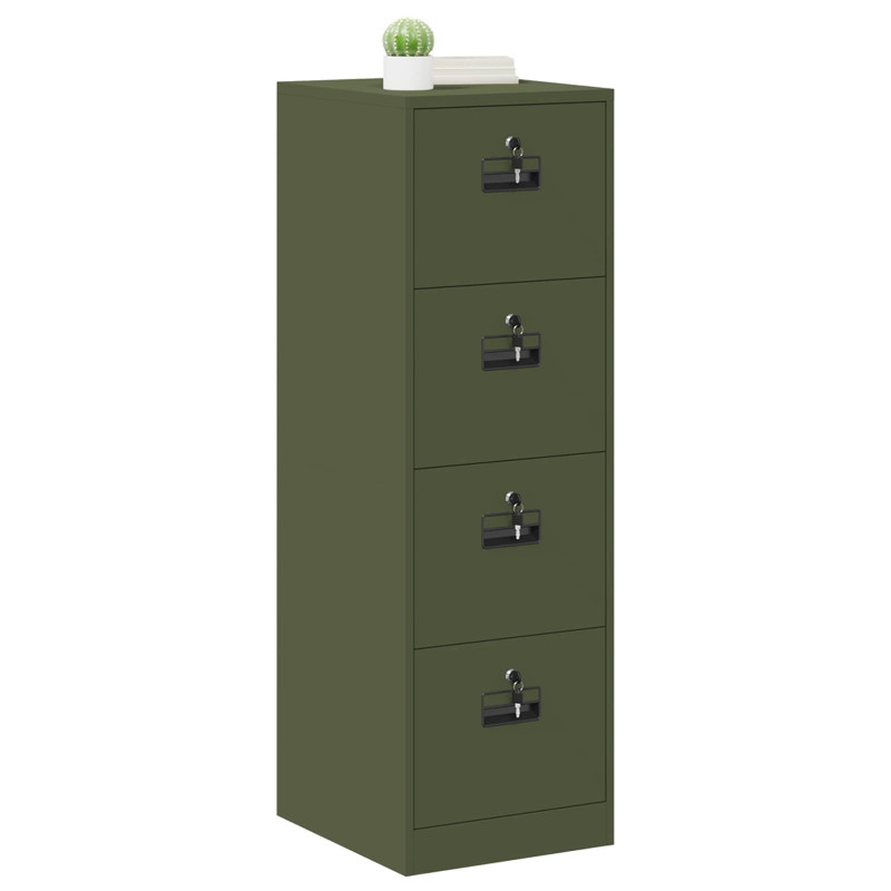 Szafka na dokumenty 2 pcs Zielony oliwkowy 44 x 50 x 139 cm