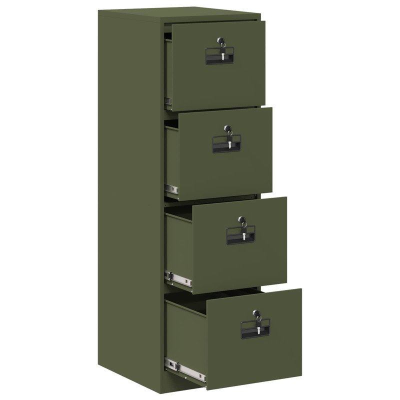 Szafka na dokumenty 2 pcs Zielony oliwkowy 44 x 50 x 139 cm