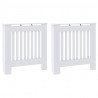 Pokrywa Grzejnika 2 pcs Biały 78 x 19 x 81,5 cm