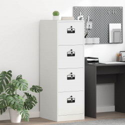 Szafka na dokumenty z szufladą 2 pcs Biały 44 x 50 x 139 cm